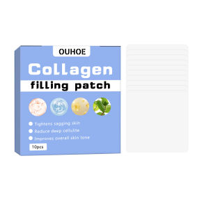 Ouhoe คอลลาเจนกระชับยกกระชับแผ่นปิดร่างกายกระชับรูปร่างลดไขมันหน้าท้องกระชับลดเซลลูไลท์ที่ขาบางสติกเกอร์เทปกระชับผิวหย่อนคล้อยปรับปรุงการดูแลร่างกาย10ชิ้น