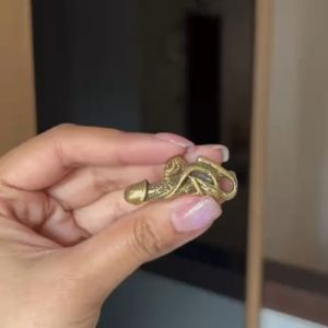 Ponprom ปลัดขิกลิงเกาะ ทองเหลืองแท้ 100% ขนาด 1*3.7 cm ปลัดขิกลิง ลิงเกาะ