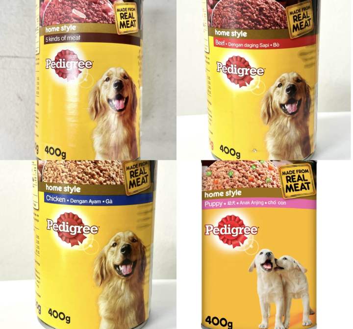 Pedigree 400g Wet Dog Food Food Chicken Beef 5 Kinds of Meat Adult