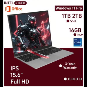 2025 New Laptop 15.6-inch Laptop Windows 11 Intel i7-8500Y 16GB RAM 1TB SSD Finger Unlock Learning Office PC Laptop