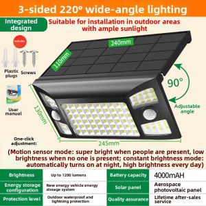 Solar Waterproof Sensor Courtyard Wall Light