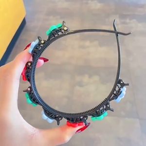 FU Bando Anak Bandana Kepang Motif Karakter Lucu Bando Jepit Anak Model Buah Bunga Hairband Korea Import