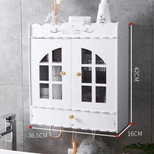 Tủ Đựng Đồ Treo Tường Đơn Giản Cho Phòng Tắm Và Nhà Bếp Giá Để Đồ Mỹ Phẩm Bằng Nhựa Không Cần Đục Lỗ 4 Lớp