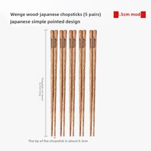 High End Wooden Chicken Wing Chopsticks Set of 10 No Paint No Wax Japanese Style Sharp Tip Chopsticks for Home Use Dining Utensils