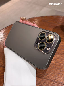 Matte Frosted Silicone Phone Case for  15Promax New Model Womens Protective Cover 13 14Pro High-End 12pm Full Protection with Lens Film Simple Solid Color