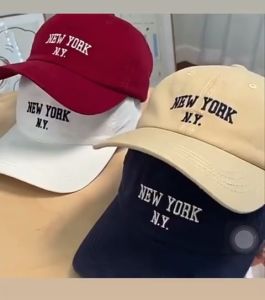 COD Topi NEW YORK Trendy Korean Personalized Cotton Baseball Cap Fashion Mens Sports Female Cap Couples Hat
