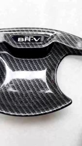 Ốp tay nắm Hõm cửa ốp Gương cacbon xe Honda BRV 2023 - nay vân Carbon fiber cao cấp