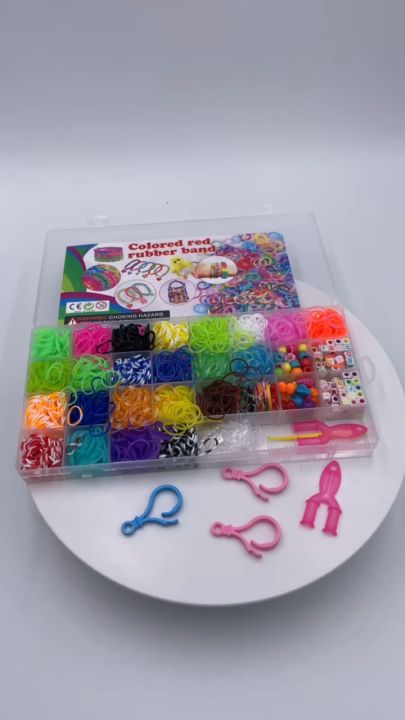 [Ready Stock!]Set 1500pcs Rainbow Loom Bands / Gelang Karet Warna Warni Tali Karet Loom Band Mainan Kerajinan Anak