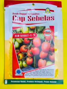Benih Tomat New Favorit F1isi 5gram produk dari Cap Sebelas MANTAB