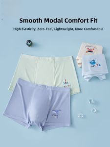 miiow | Childrens Underwear Cat Person Boy Modal Cotton Boxer Shorts Ultra Soft Pure Cotton Crotch Comfortable Four Corner Briefs