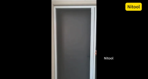 PVC Honeycomb Sliding door Accordion Door Folding Partition Bathroom Kitchen Punch-free Aluminum