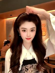 Velvet Rhinestone Toothed Headband Rhinestone Star Women Hair Band Hoop 2024