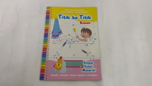 Buku Aktiviti Titik ke Titik (Dot to Dot) Rumah Dengan Stiker Untuk Kanak Kanak