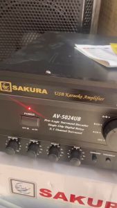 Original SAKURA AV-5024UB Karaoke Bluetooth Amplifier 600W X 2