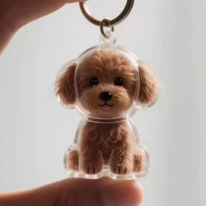 Adorable Dog Hair Keychain Pendant Storage Backpack High Aesthetic Value for Girls Cute Pet Accessories Hair Bag Charm