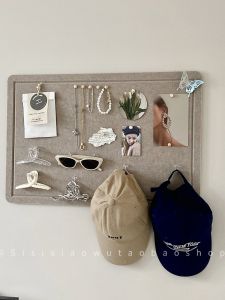 Wall-Mounted Felt Display Board Decorative Home Use Photo Wall Hat Storage Board Ins Style Organizer for Business And Culture