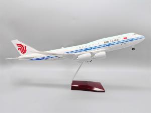 47CM 1:150 Scale Resin Air China B747 Model Airplane With Wheel LED Light Diecast Airplanes decor For Collection Gift By Aviatio