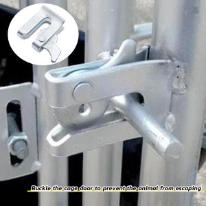 ZEO Galvanized Door Lock for Pig Pens Automatic Cage Door Latch Lock for Pigs Cage