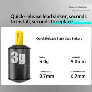 EELHOE | New 5Pcs Fishing Tackle Fishing Weights Adjustable Water Drop Sink Compact Cylindrical Scale Proportional Alert SystemAcc