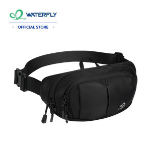 WATERFLY 2.5L RFID Fanny Pack – Lightweight Crossbody Waist Pack with Extender Strap & 4 Zipper Pockets Hip Pack for Traveling Shopping Walking Hiking