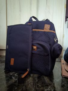 YAHANANA Large Capacity Diaper Bag with Pacifier Pouch and Quick-Grab Diaper Changing Mat
