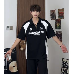 Loose Fit Mens Polo Shirt Short Sleeve Turn-down Collar T-shirt Breathable Summer Fashion Casual Brand Design Half Sleeve