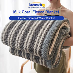 DreamHug Milk Coral Fleece Blanket Fleece Thickened Winter Blanket Bed Cover Quilt Nap Blanket Single Dormitory Student