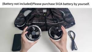 Portable Air Conditioner Jacket USB Fan Cooling Coat Outdoor Work Construction Fishing Hunting Lightweight Sun protection Jacket