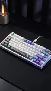 NEXUSCLICK K80 80% Compact Wired Mechanical Gaming Keyboard Full Keys Hot-Swap Multiple Colorways RGB Backlight Volume Knob