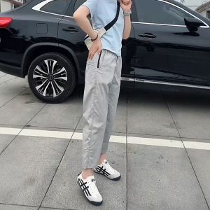 Quần Capri Skinny Phối Rộng Khô Nhanh Cho Mùa Hè