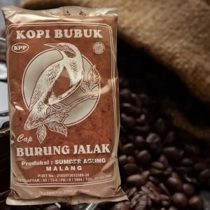KOPI BUBUK HITAM CAP BURUNG JALAK / KOPI JALAK 200GR ORIGINAL / KOPI KHAS MALANG / DISTRIBUTOR KOPI BUBUK
