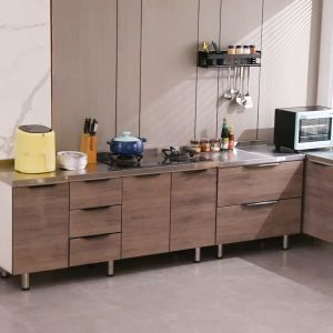 Kitchen Cabinet Stainless Steel Easy Assembly Cabinet Kitchen Stove Cabinet Sink Cabinet Custom Storage Cabinet 7IBK 2