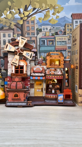 CUTEBEE EAHB501 Bread Factory DIY Dollhouse Kit w/ Music Box & LED Light - 3D Wooden Miniature Bakery Puzzle Gift for Adults