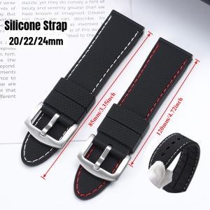 Silicone Watch Strap 20mm 22mm 24mm Replacement Mens Wristbelt for Smartwatch Watches Band Universal for Seiko Sports Bracelet