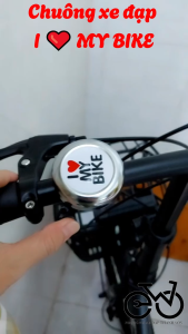 Chuông xe đạp kéo I Love My Bike đa năng gắn ghi đông