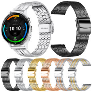 20mm 22mm Metal Strap For Garmin Venu 3 Band Forerunner 265 255 Music Vivoactive 4 For Garmin Venu Sq 2 Stainless Steel Bracelet