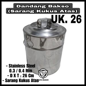 Dandang Bakso Malang Bahan Stainless Steel || Ukuran 26 28 30 32 35
