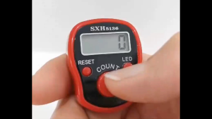 Tasbih Digital LED Mini Finger Zikir Tally Counter 100 Beep Islamic Muslim Prayer Beads