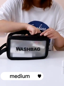 Travel Toiletry Bag Transparent Waterproof Zipper Wash Bag PVC Travel Organizer Toiletries Beg Make Up Cosmetic Facial Pouch 旅行洗漱包