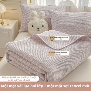 MANCAI | Bộ Phủ Giường Hai Mặt Làm Mát Dùng Mùa Hè