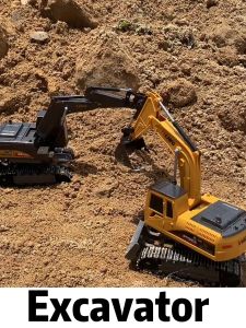 Rechargeable alloy 6CH 1:24 Remote control excavator toy 2.4Ghz Remote control car engineering truck RC Car toys(ROHS - PSE - FCC-CE ))