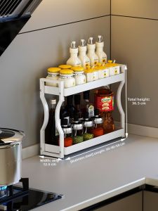 Compact Slim Double Layer Spice Organizer