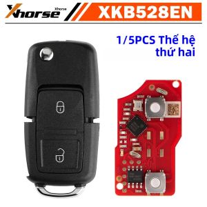 Chìa Khóa Điều Khiển Từ Xa Đa Năng XHORSE XKB528EN Kiểu B5 1/5 Chiếc Hai Nút Thiết Kế Gập Thế Hệ Thứ Hai