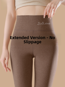 miiow | High Waist Thickened Autumn Pants Womens Dervo Thermal Cotton Trousers Long Base Layer Pants Warm Cozy Plus Size Bottoms