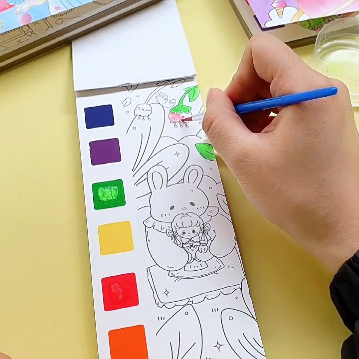 Tranh màu nước dành cho trẻ em/Sách tô màu tự làm/làm bằng tay và di ...