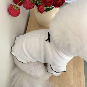 Pet Sleeveless Base Shirt Yorkie Schnauzer Teddy Bichon Small Puppy Dog Clothes Casual Style Pet Apparel Dog Sweater