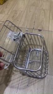 Rổ trước xe WAVE RS và wave  nhỏ inox có nắp kiểu mini (21x 12 x12 )