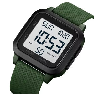 Student Sports Watch Mens Digital Watch Alarm Clock Chronograph Clock 3Bar Waterproof Military Mens Watch LED Electronic Watch