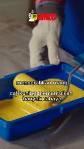 Emco Lux Cat Kayu & Besi 1kg - Kuning Oranye Jingga Yellow Orange Cat Pagar Kusen Pintu