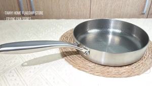 20/24/28cm Frying Pan Non-stick Wok Titanium Stainless Steel Home Egg Steak Skillet Induction Cooker Gas Stove Kitchen Cookware